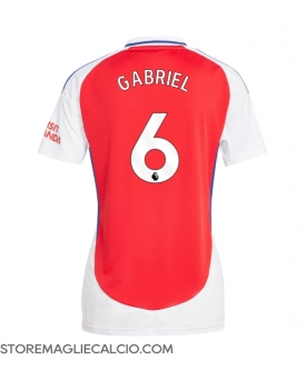Arsenal Gabriel Magalhaes #6 Maglia Gara Casa Repliche 2024-25 Donna